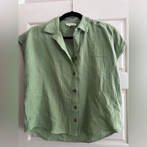 Beach lunch lounge collection gauze cap sleeve button up